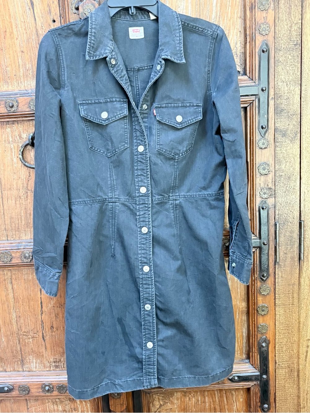 Levi's Black Ellie Denim Long Sleeve
Mini Dress Size Medium GUC
